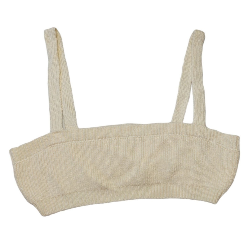 Danielle Bernstein Knit Bra Size L Ivory